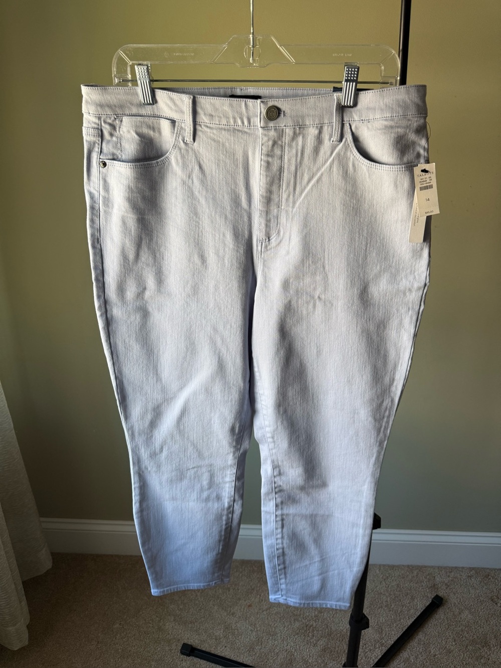 NWT TALBOTS Light Blue Women's Jegging Crop Sz 14 (17" Waist; 23" inseam))